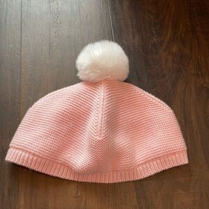 Janie and Jack pink knit toddler hat